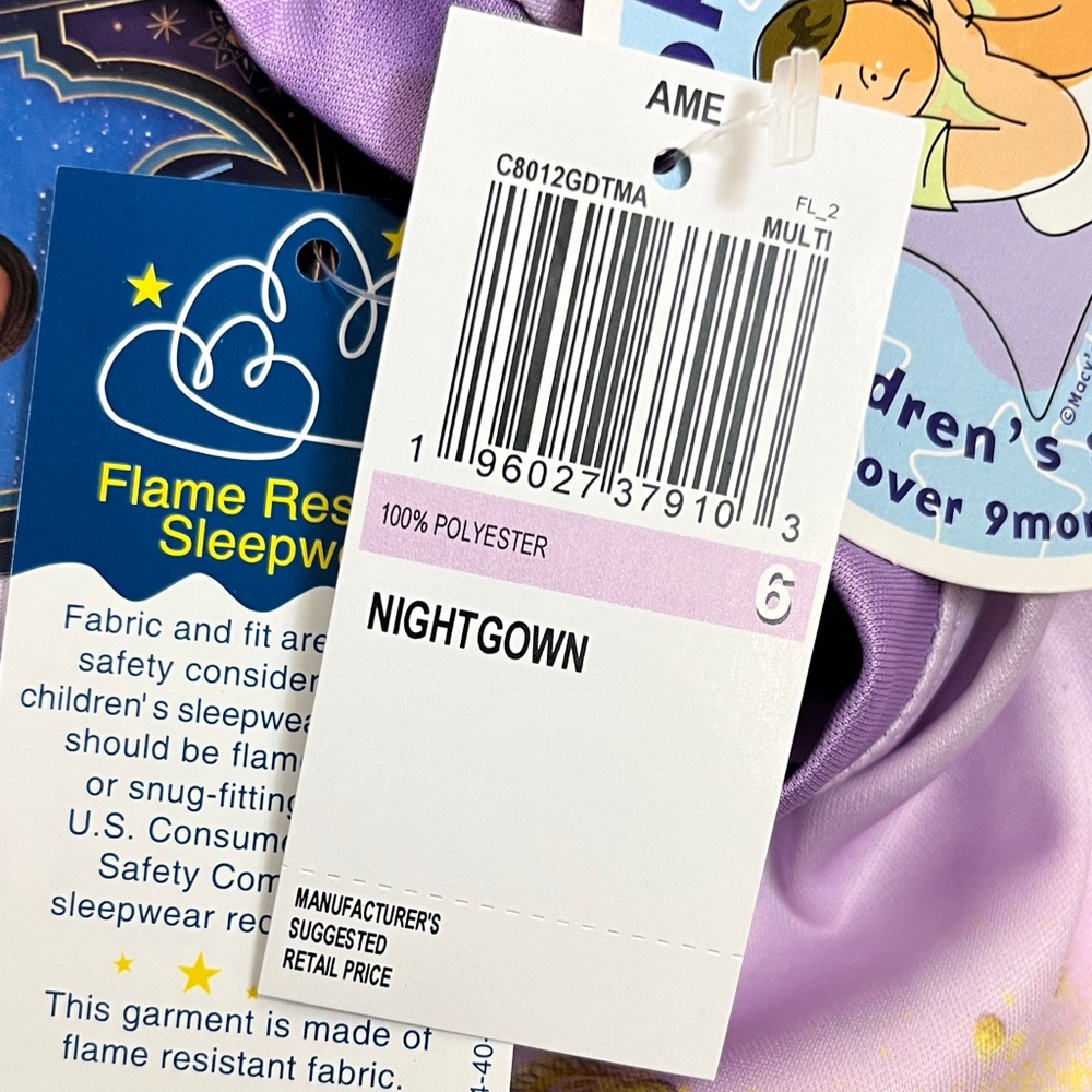 NWT Disney Wish Watch Us Shine Lavender Nightgown Pajamas - Picture 9 of 11